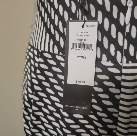 Banana Republic NWT high low skirt 6P Petite faux wrap - Picture 9 of 9